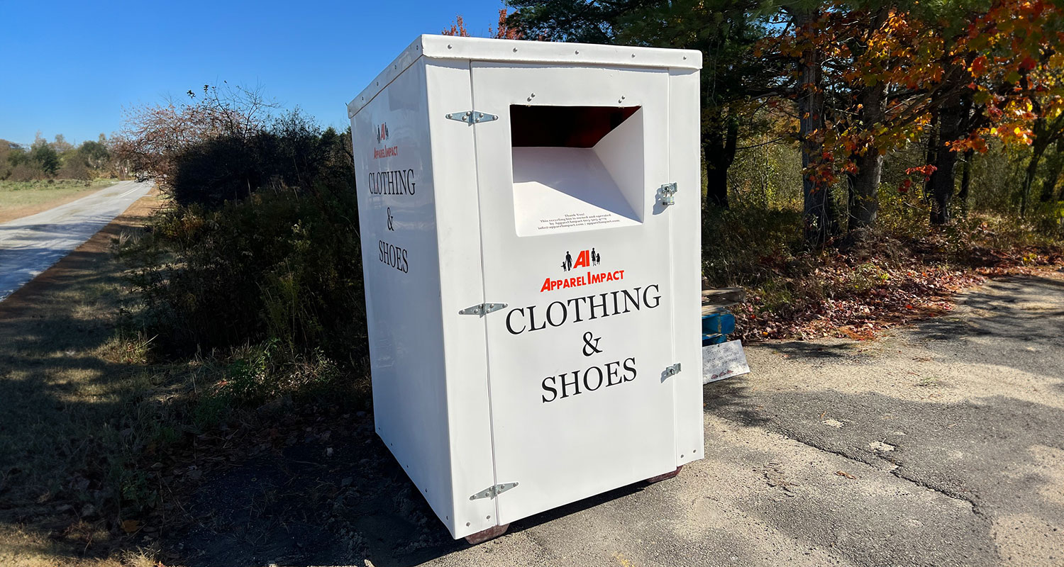 Apparel Impact bin Freeport Maine