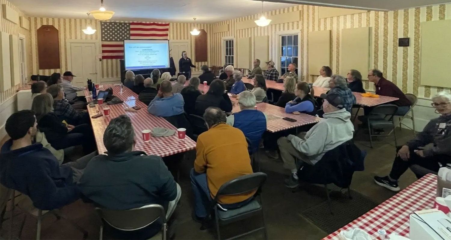 Neighborhood hubs Wolfes Neck Club meeting